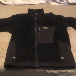 Mountain Hardwear Mens Black Sherpa Fleece Zip Up Monkey Jacket Size XL Casual